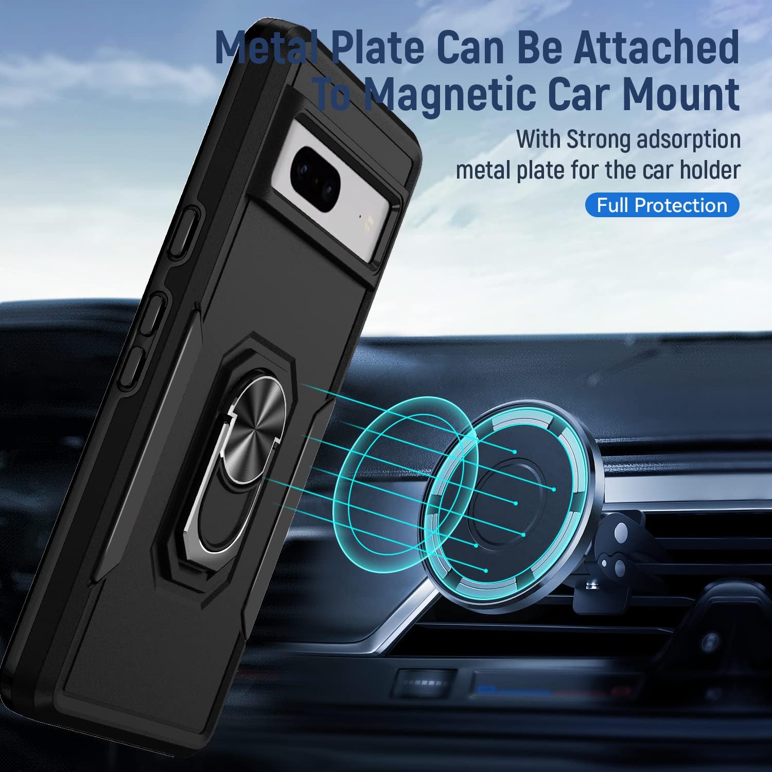 Heavy Duty Ring Case for Google Pixel 7A Heavy Duty Ring Case for Google Pixel 7A